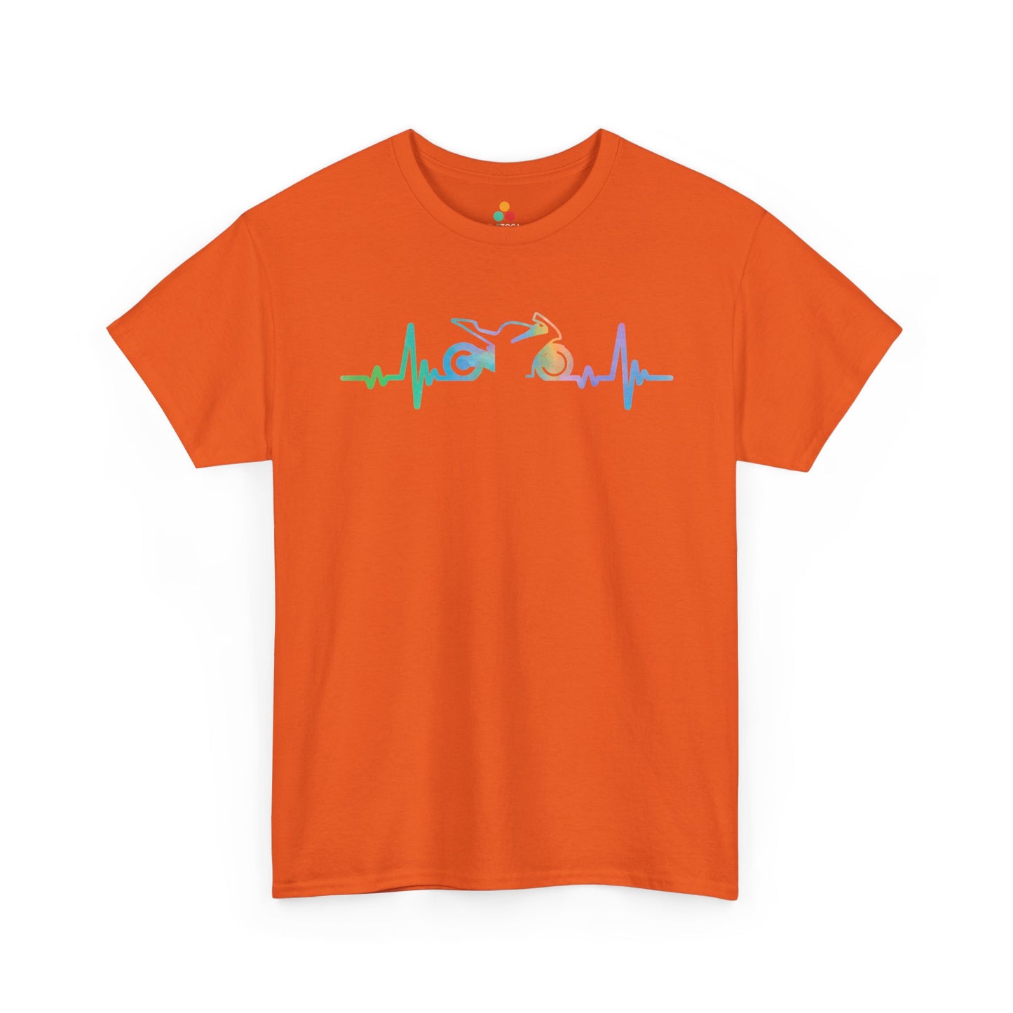 Motorcycle Heartbeat Rider Graphic Unisex T-shirt | TEEZOCA 