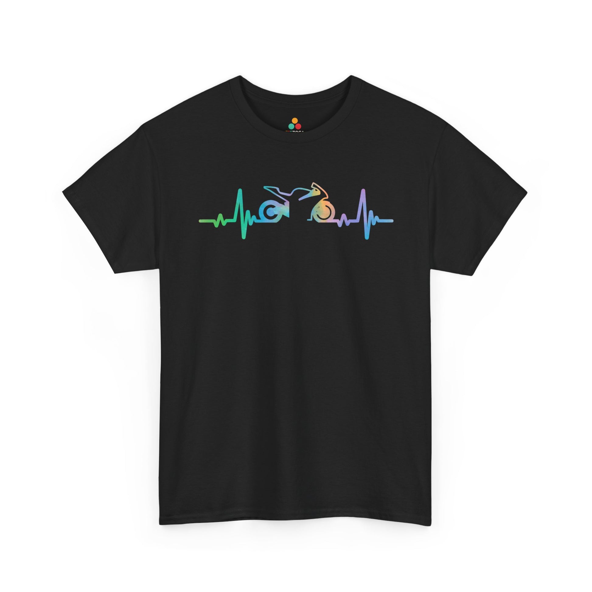 Motorcycle Heartbeat Rider Graphic Unisex T-shirt | TEEZOCA 