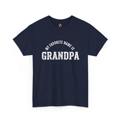 My Favorite Name Is Grandpa Navy Blue T-Shirt – Retro Sarcastic Gift | TEEZOCA