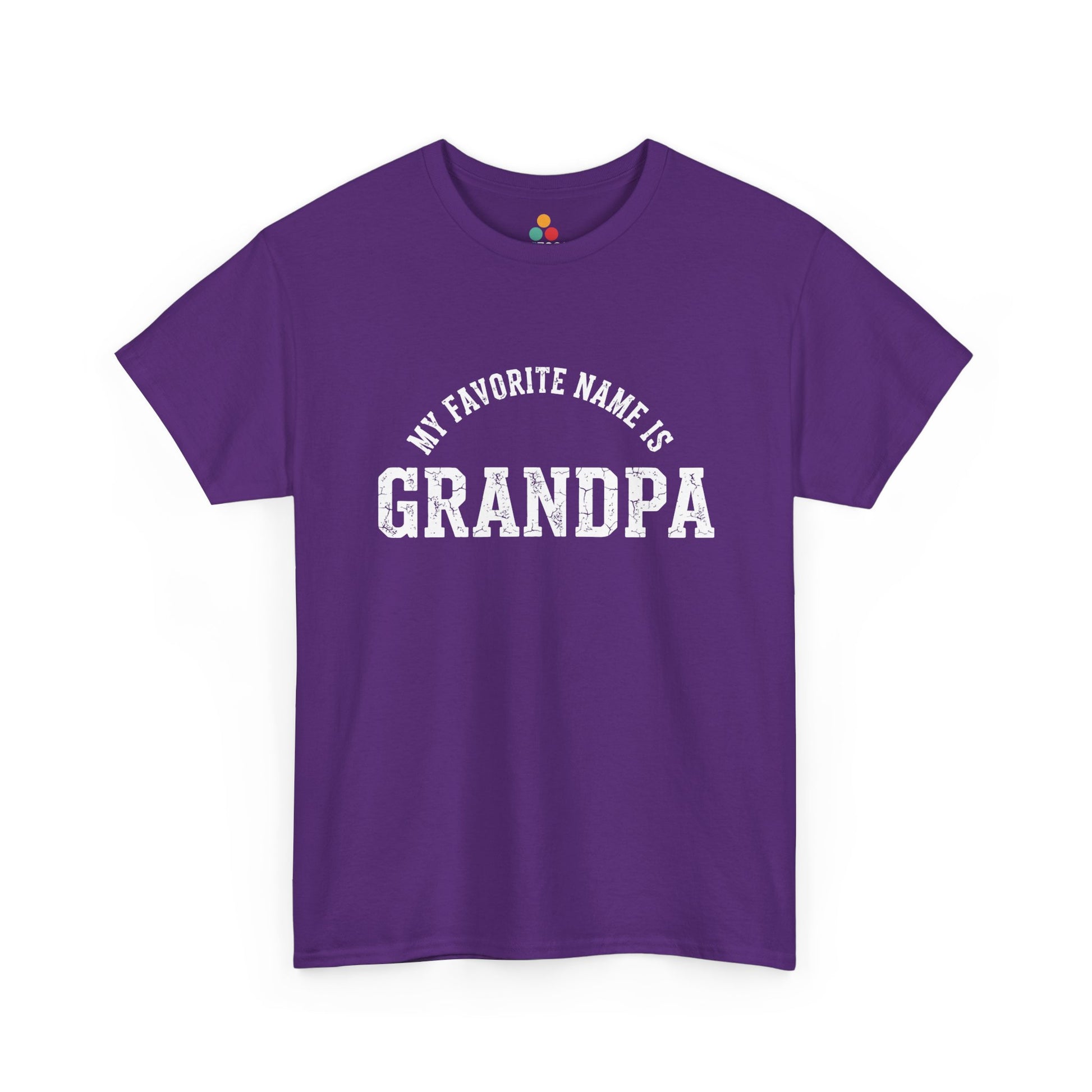 My Favorite Name Is Grandpa Purple T-Shirt – Retro Sarcastic Gift | TEEZOCA 