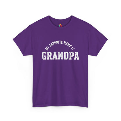 My Favorite Name Is Grandpa Purple T-Shirt – Retro Sarcastic Gift | TEEZOCA 