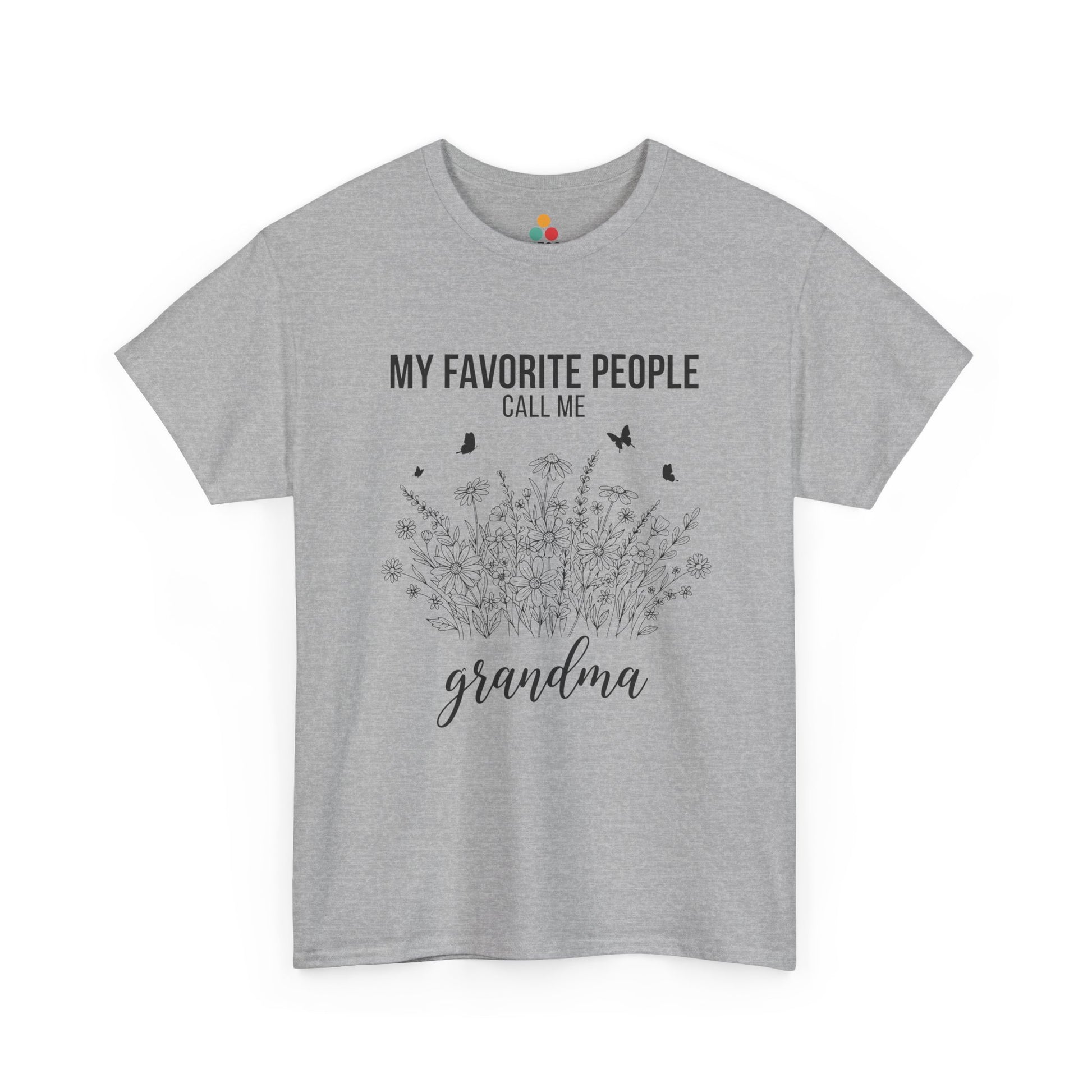 My Favorite People Call Me Grandma T‑Shirt – Cute Floral Grandma Gift Tee | TEEZOCA 