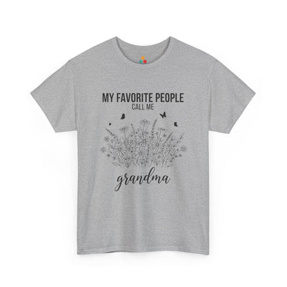 My Favorite People Call Me Grandma T‑Shirt – Cute Floral Grandma Gift Tee | TEEZOCA 
