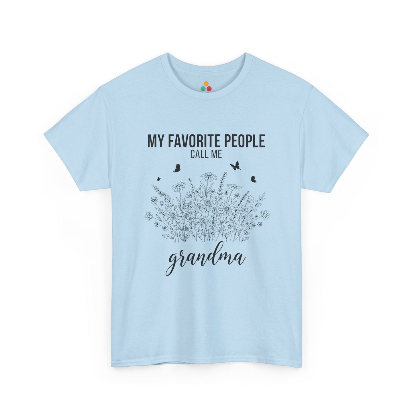 My Favorite People Call Me Grandma T‑Shirt – Cute Floral Grandma Gift Tee | TEEZOCA 