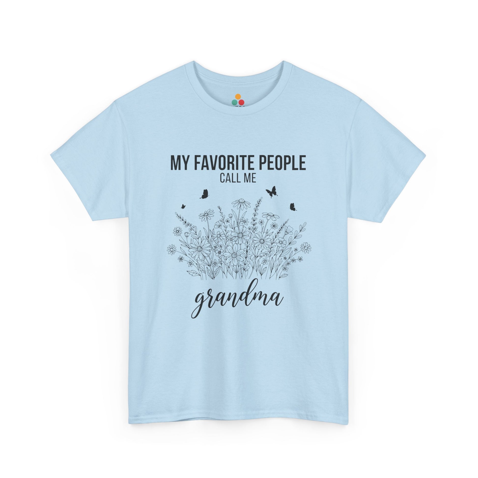 My Favorite People Call Me Grandma T‑Shirt – Cute Floral Grandma Gift Tee | TEEZOCA 