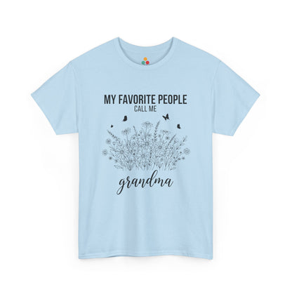 My Favorite People Call Me Grandma T‑Shirt – Cute Floral Grandma Gift Tee | TEEZOCA 