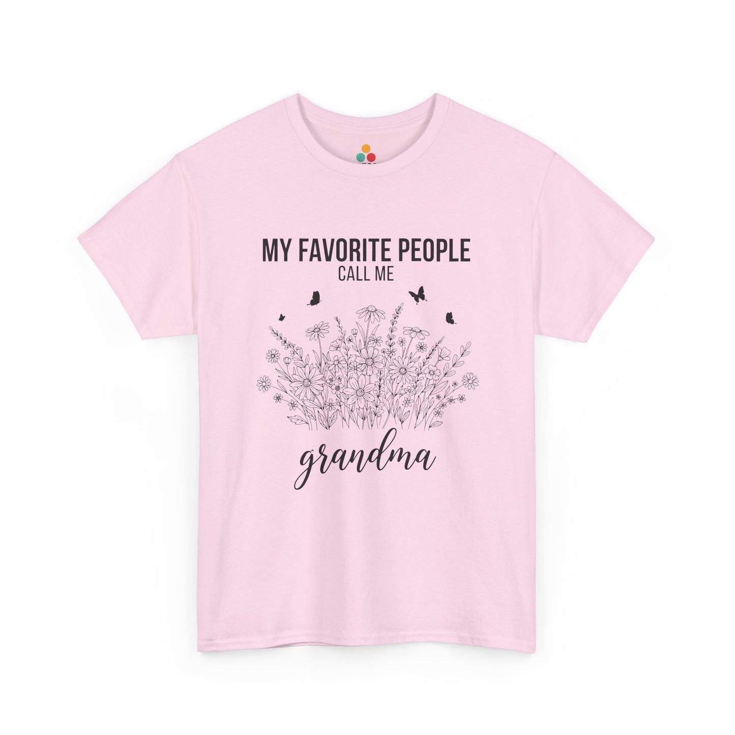 My Favorite People Call Me Grandma T‑Shirt – Cute Floral Grandma Gift Tee | TEEZOCA 