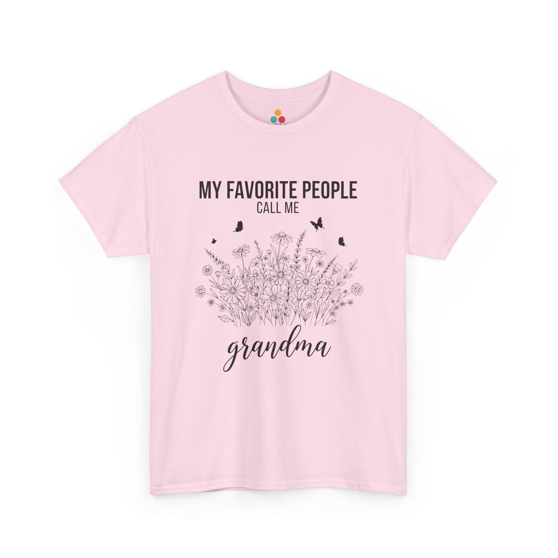 My Favorite People Call Me Grandma T‑Shirt – Cute Floral Grandma Gift Tee | TEEZOCA 
