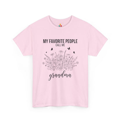 My Favorite People Call Me Grandma T‑Shirt – Cute Floral Grandma Gift Tee | TEEZOCA 