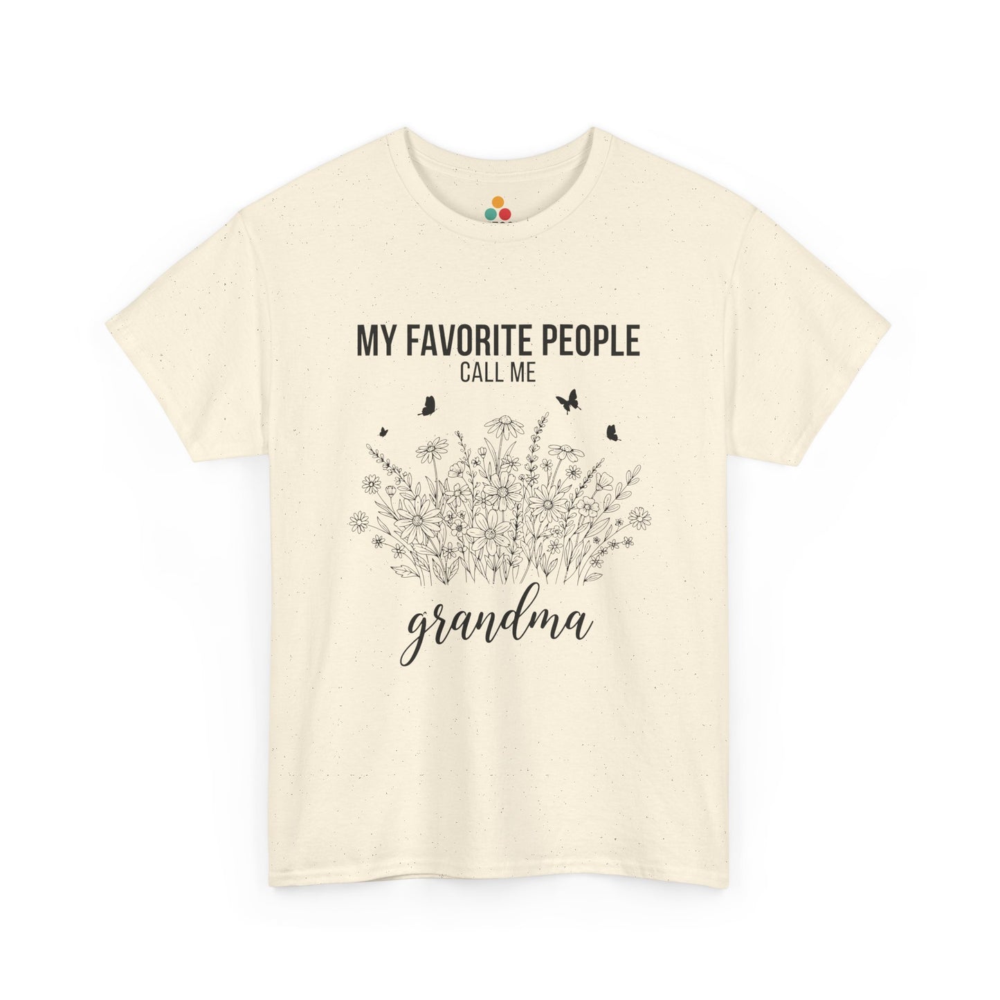 My Favorite People Call Me Grandma T‑Shirt – Cute Floral Grandma Gift Tee | TEEZOCA 