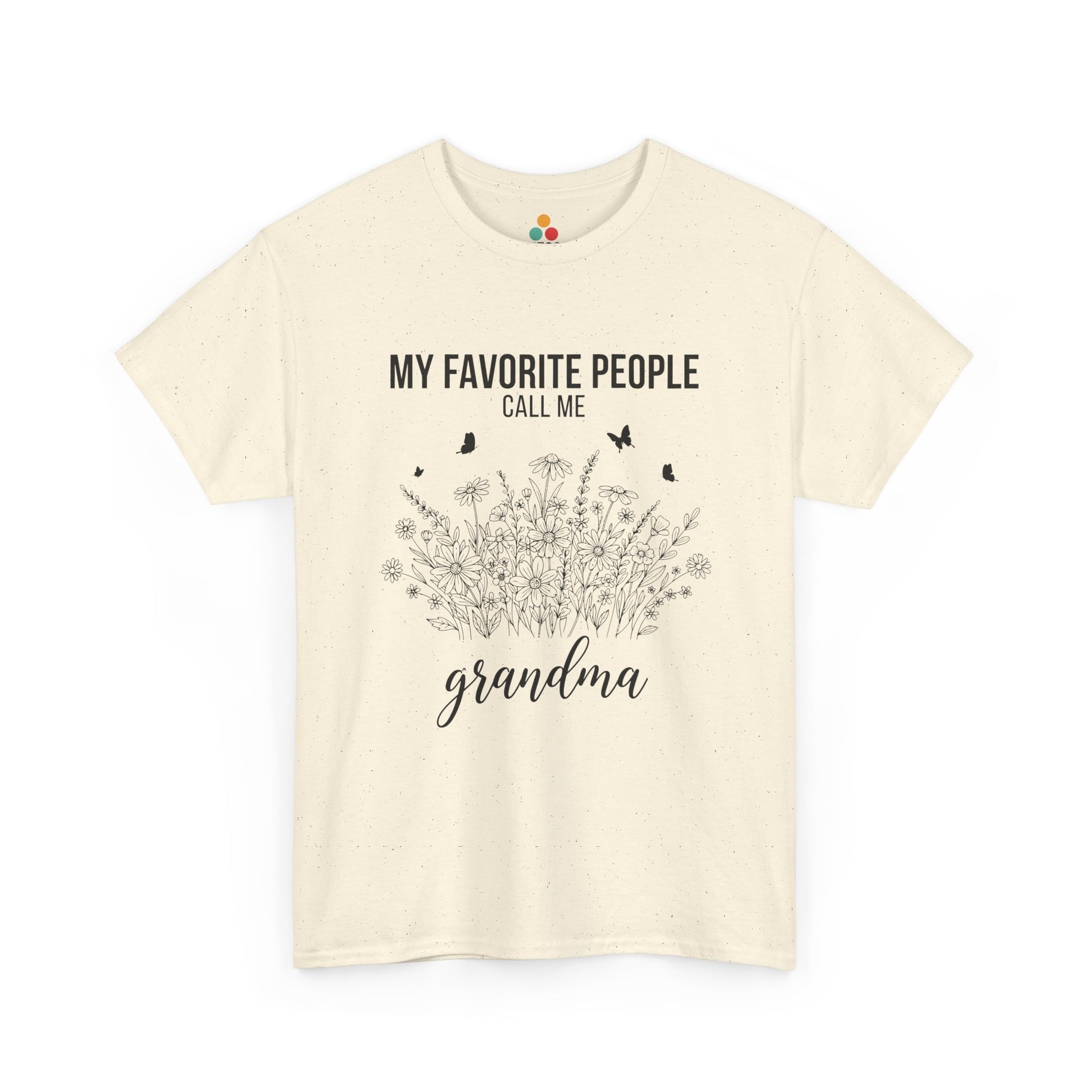 My Favorite People Call Me Grandma T‑Shirt – Cute Floral Grandma Gift Tee | TEEZOCA 
