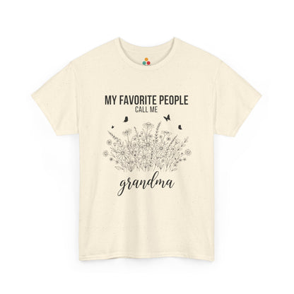 My Favorite People Call Me Grandma T‑Shirt – Cute Floral Grandma Gift Tee | TEEZOCA 