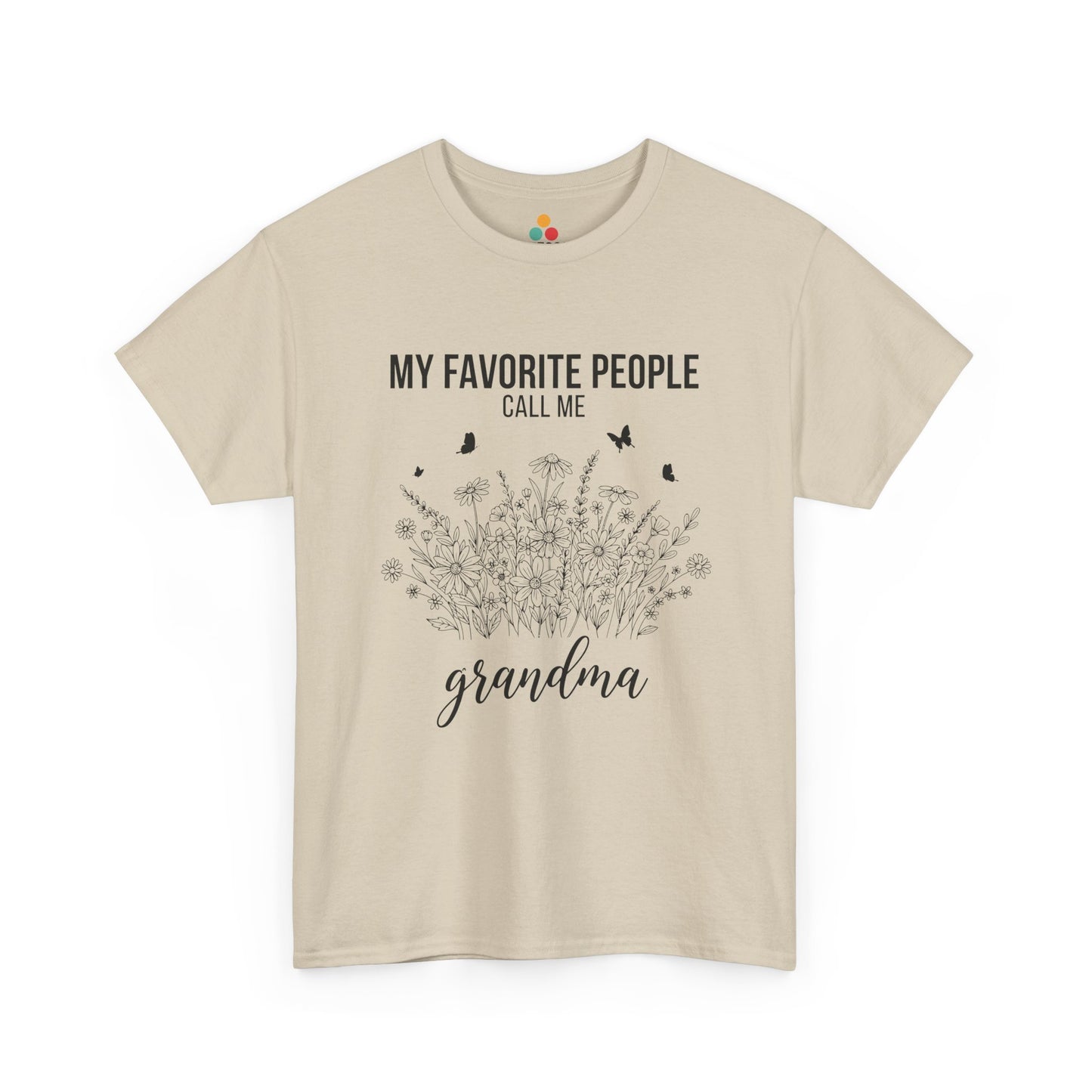 My Favorite People Call Me Grandma T‑Shirt – Cute Floral Grandma Gift Tee | TEEZOCA 