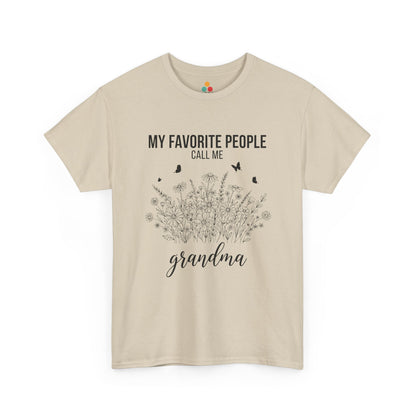 My Favorite People Call Me Grandma T‑Shirt – Cute Floral Grandma Gift Tee | TEEZOCA 