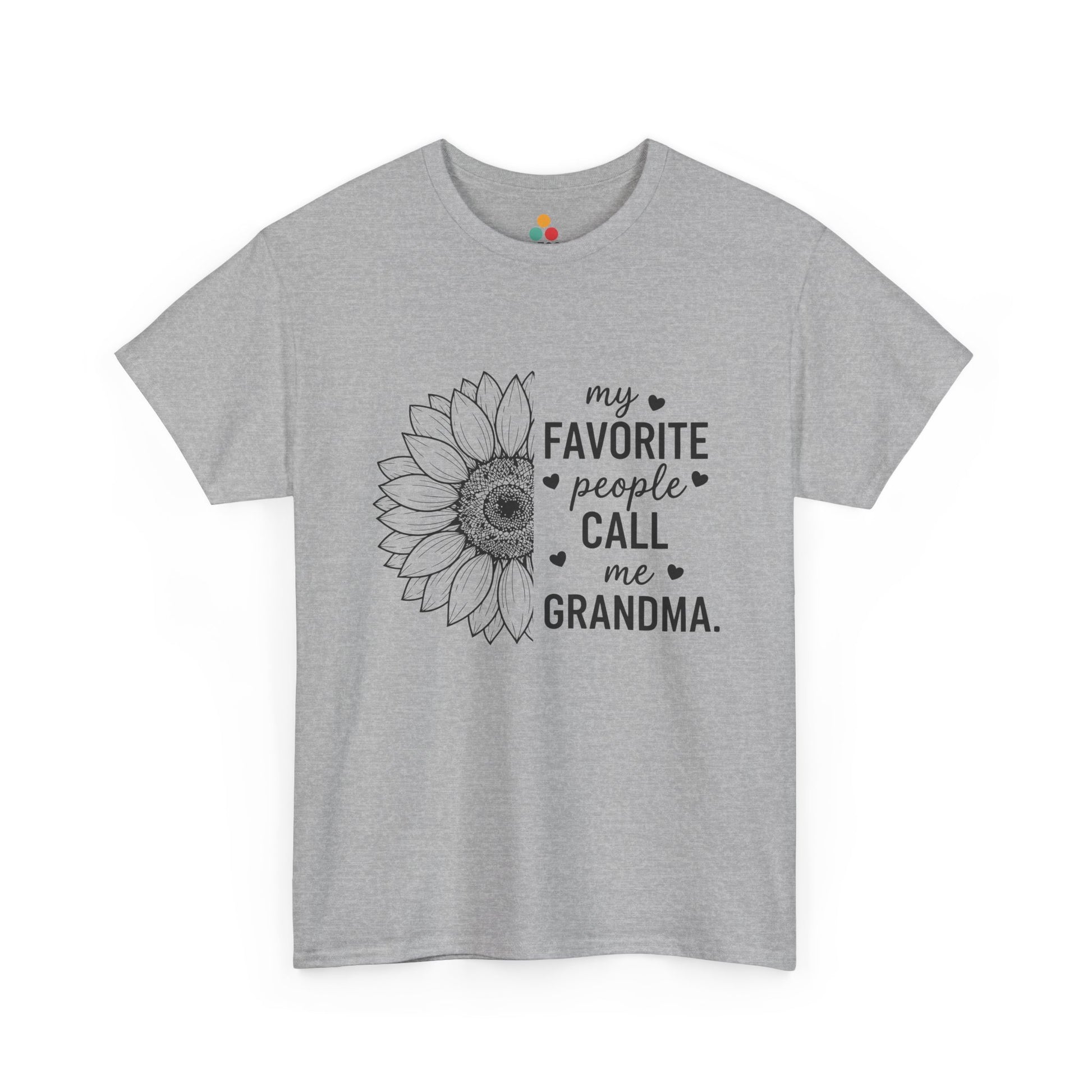My Favorite People Call Me Grandma Sport Grey T-Shirt – Sunflower Heart Gift | TEEZOCA 