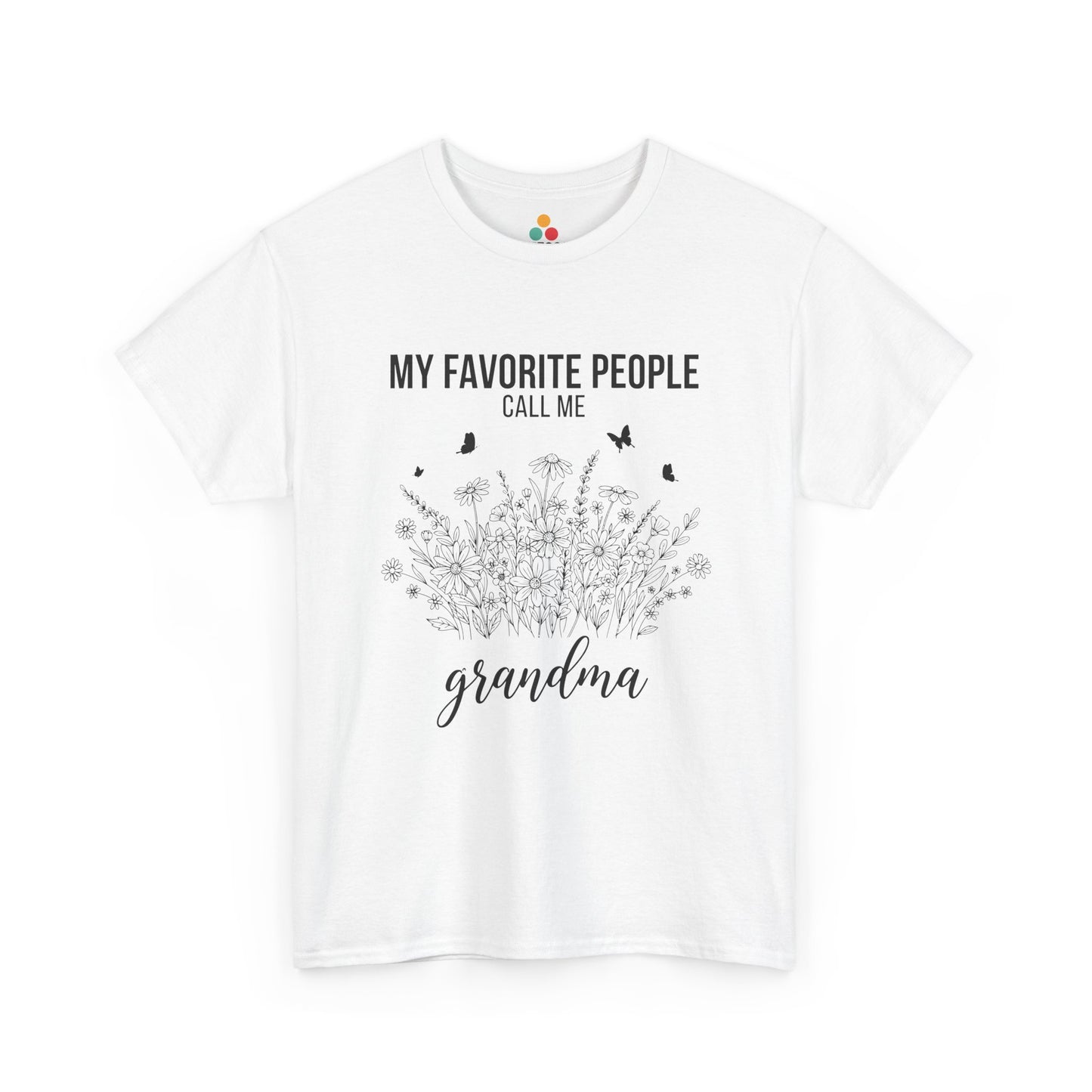 My Favorite People Call Me Grandma T‑Shirt – Cute Floral Grandma Gift Tee | TEEZOCA 