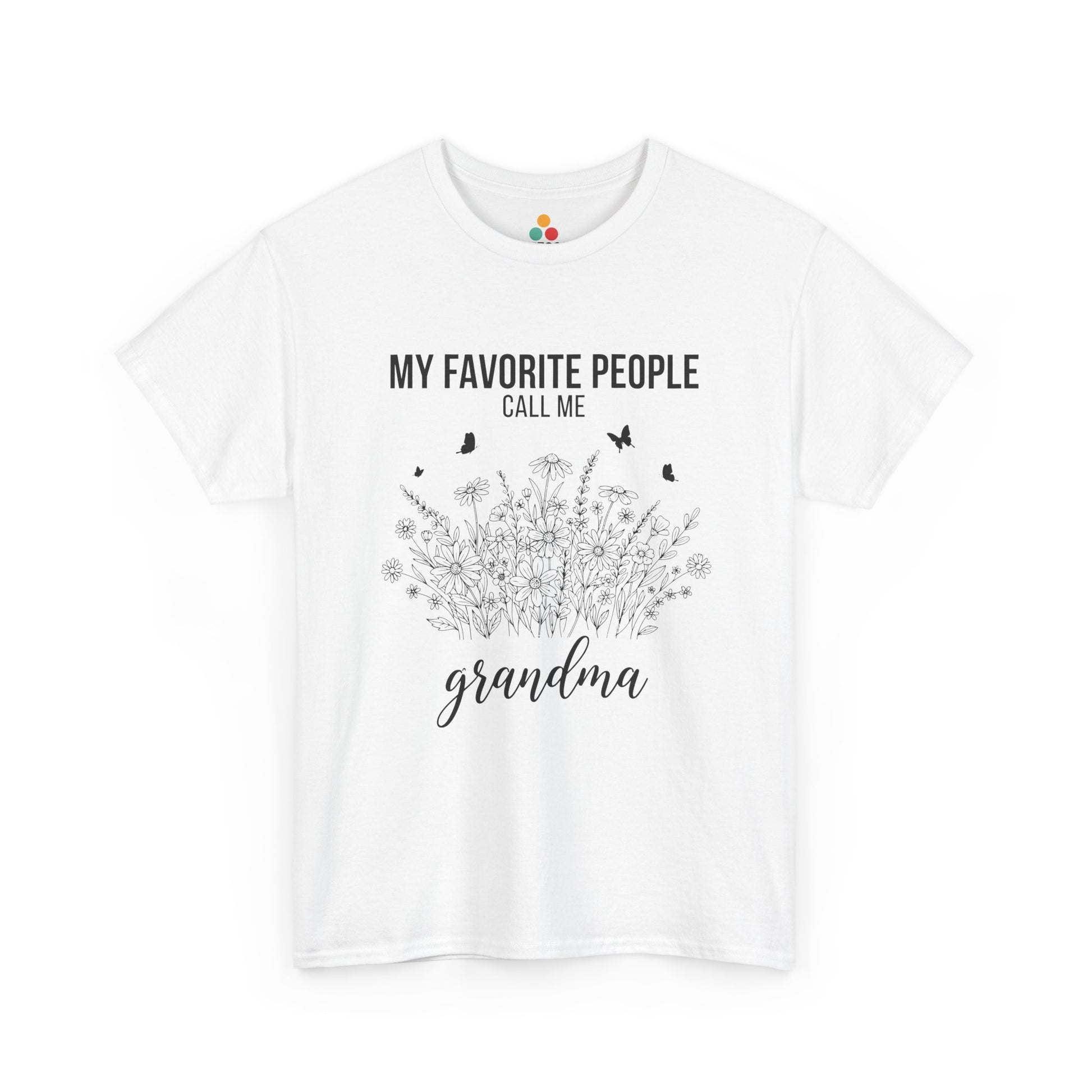 My Favorite People Call Me Grandma T‑Shirt – Cute Floral Grandma Gift Tee | TEEZOCA 
