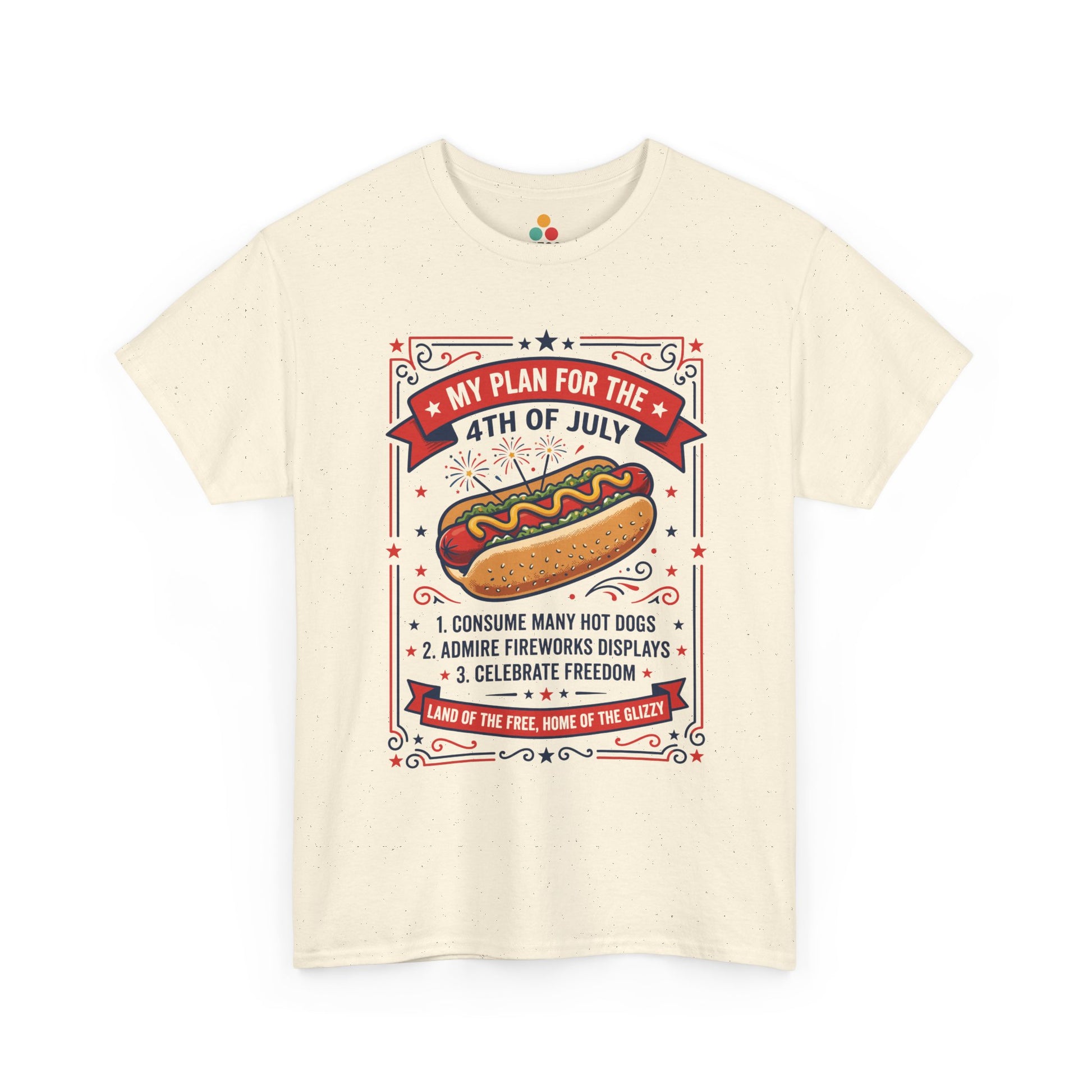 My Plan For The 4th Of July Funny cream ivory T-Shirt – Retro Patriotic Gift for Men and Women | TEEZOCA 