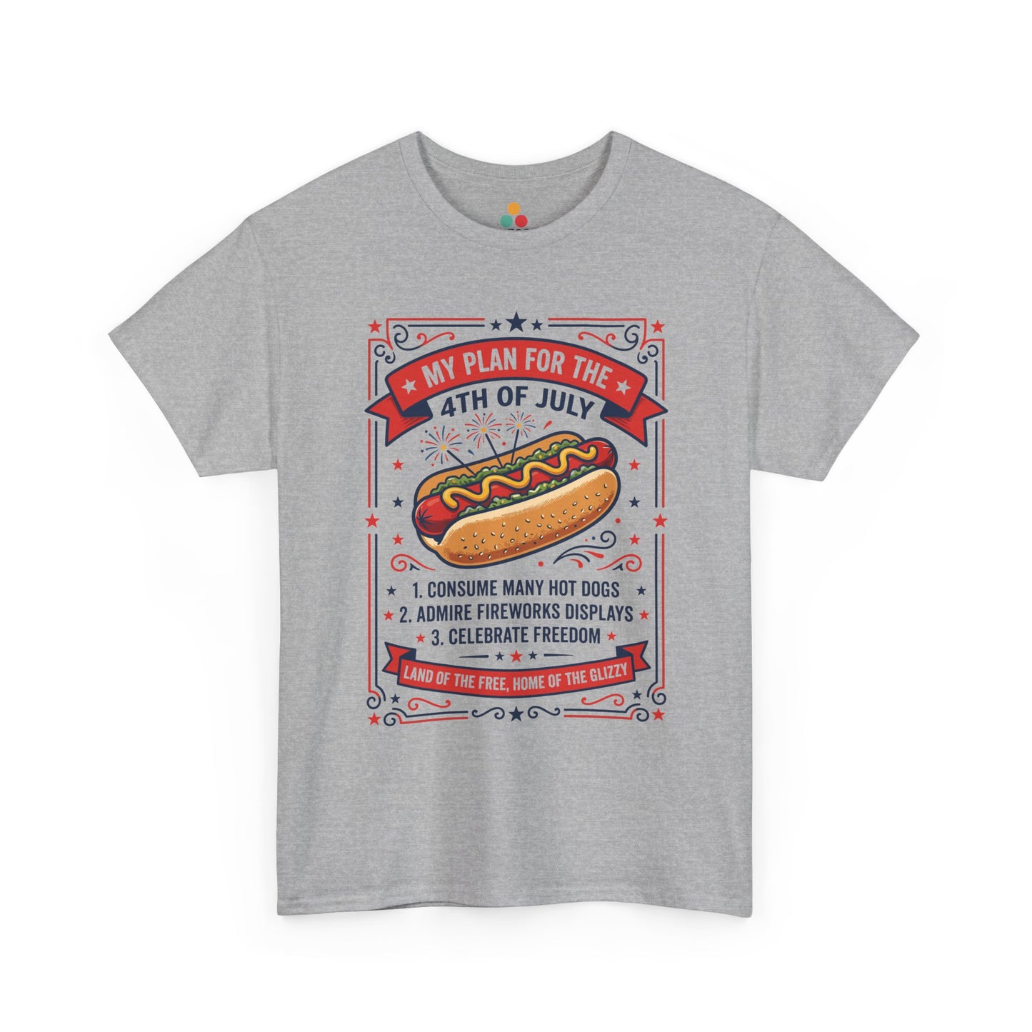 My Plan For The 4th Of July Funny heather grey T-Shirt – Retro Patriotic Gift for Men and Women | TEEZOCA 