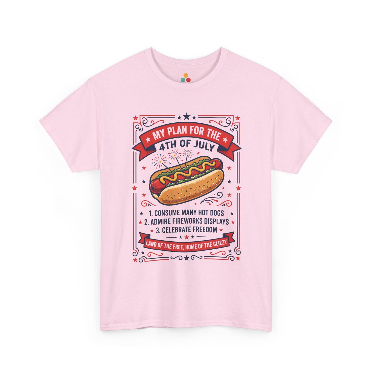 My Plan For The 4th Of July Funny soft pink T-Shirt – Retro Patriotic Gift for Men and Women | TEEZOCA 