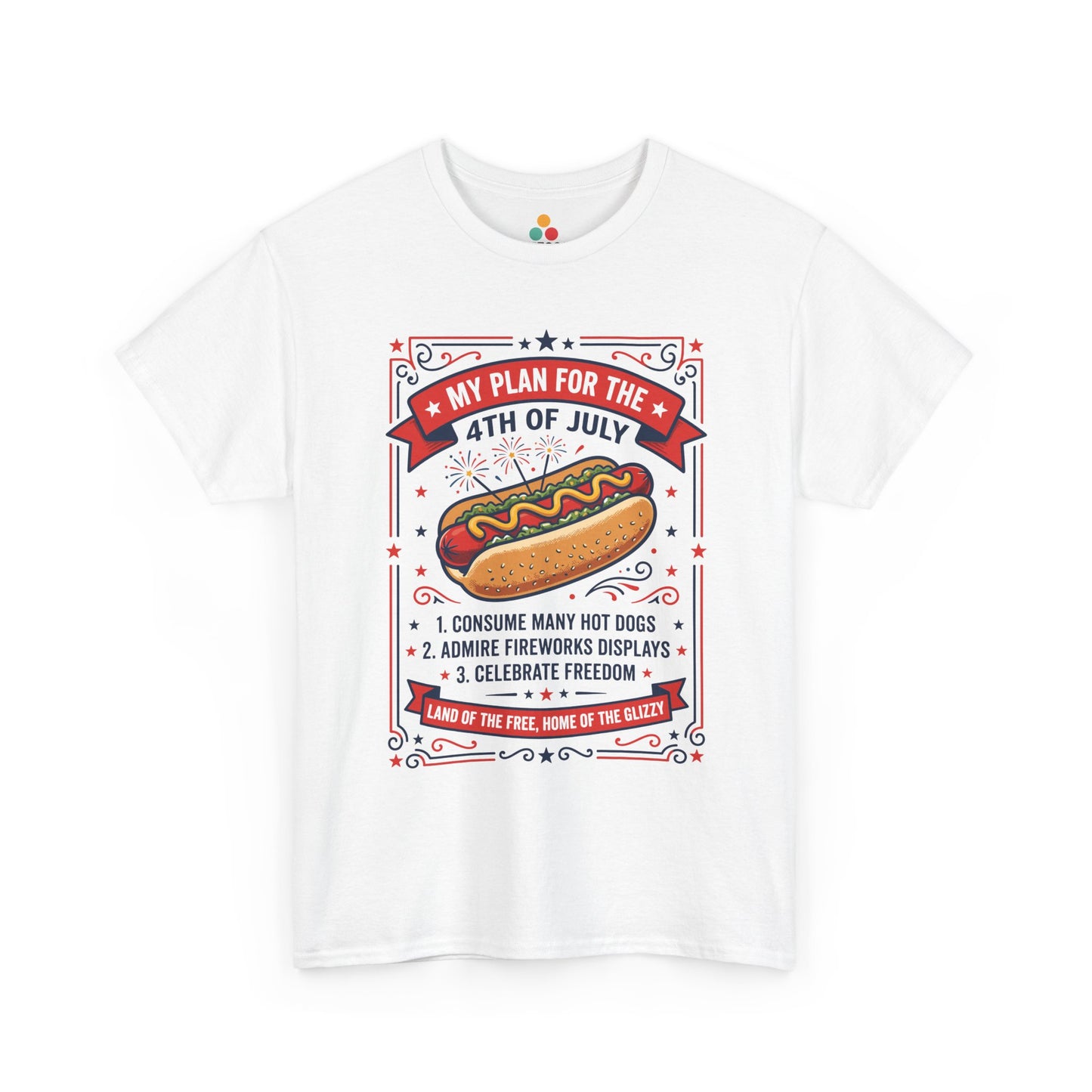 My Plan For The 4th Of July Funny white T-Shirt – Retro Patriotic Gift for Men and Women | TEEZOCA 