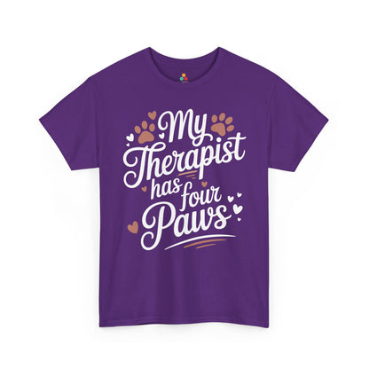 My Therapist Has Four Paws Dog Lover Unisex T-shirt | TEEZOCA 