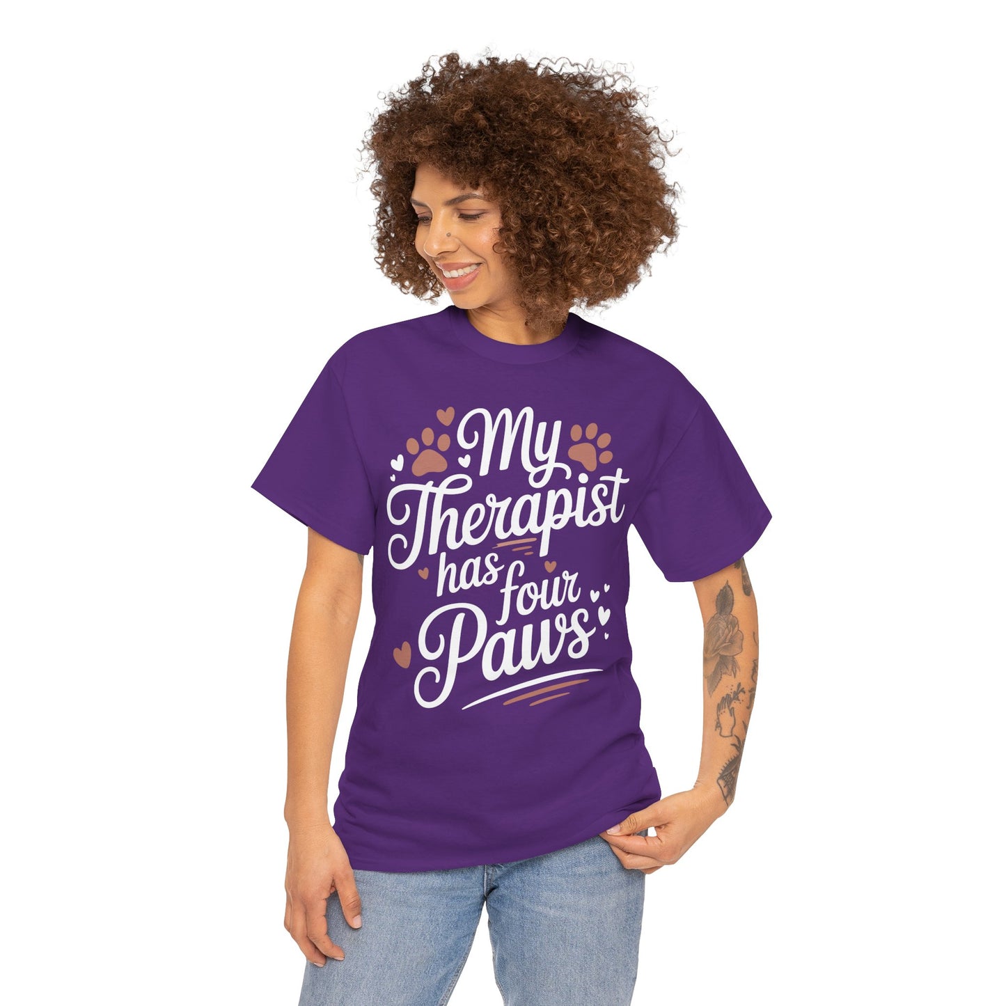 My Therapist Has Four Paws Dog Lover Unisex T-shirt | TEEZOCA 