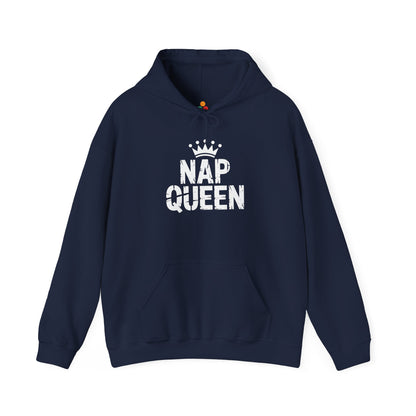 Nap Queen Crown Statement Heavy Blend Hoodie | TEEZOCA crown typography Unisex Heavy Blend Hoodie