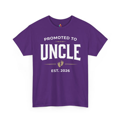 Promoted to Uncle 2026 Unisex T-shirt Funny New Uncle Gift | TEEZOCA 