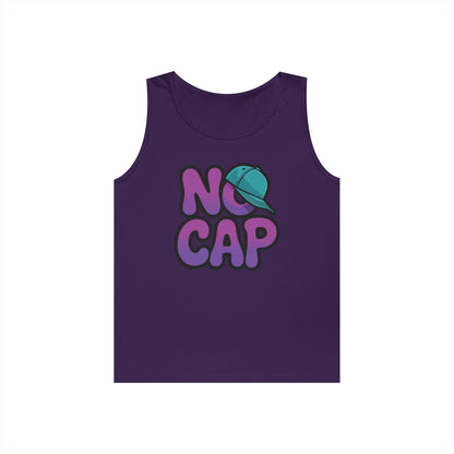 No Cap Unisex Tank Top – Streetwear Slang Graphic Casual Summer Style | TEEZOCA No Cap Unisex Tank Top with streetwear slang typography