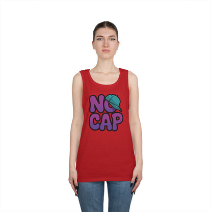 No Cap Unisex Tank Top – Streetwear Slang Graphic Casual Summer Style | TEEZOCA slang inspired Unisex Tank Top for casual summer outfits