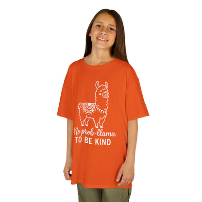 No Prob-Llama To Be Kind Orange Unity Day Kids T-shirt | TEEZOCA anti-bullying no prob-llama design Kids T-shirt