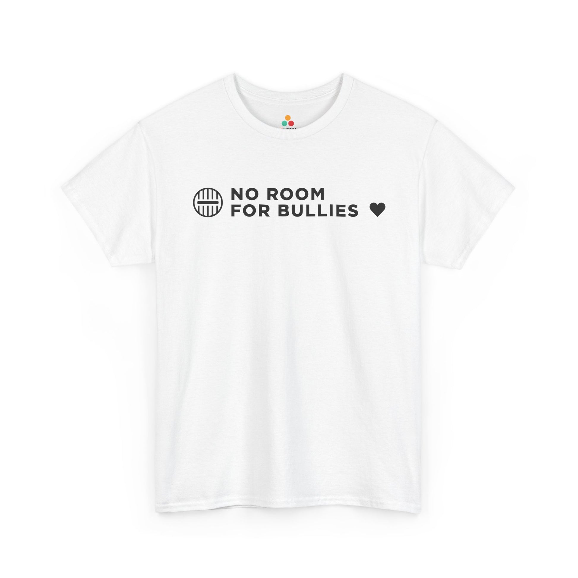 No Room for Bullies Unisex T-Shirt | Unity Day Kindness Message Tee | TEEZOCA anti-bullying Unisex T-shirt no room for bullies message