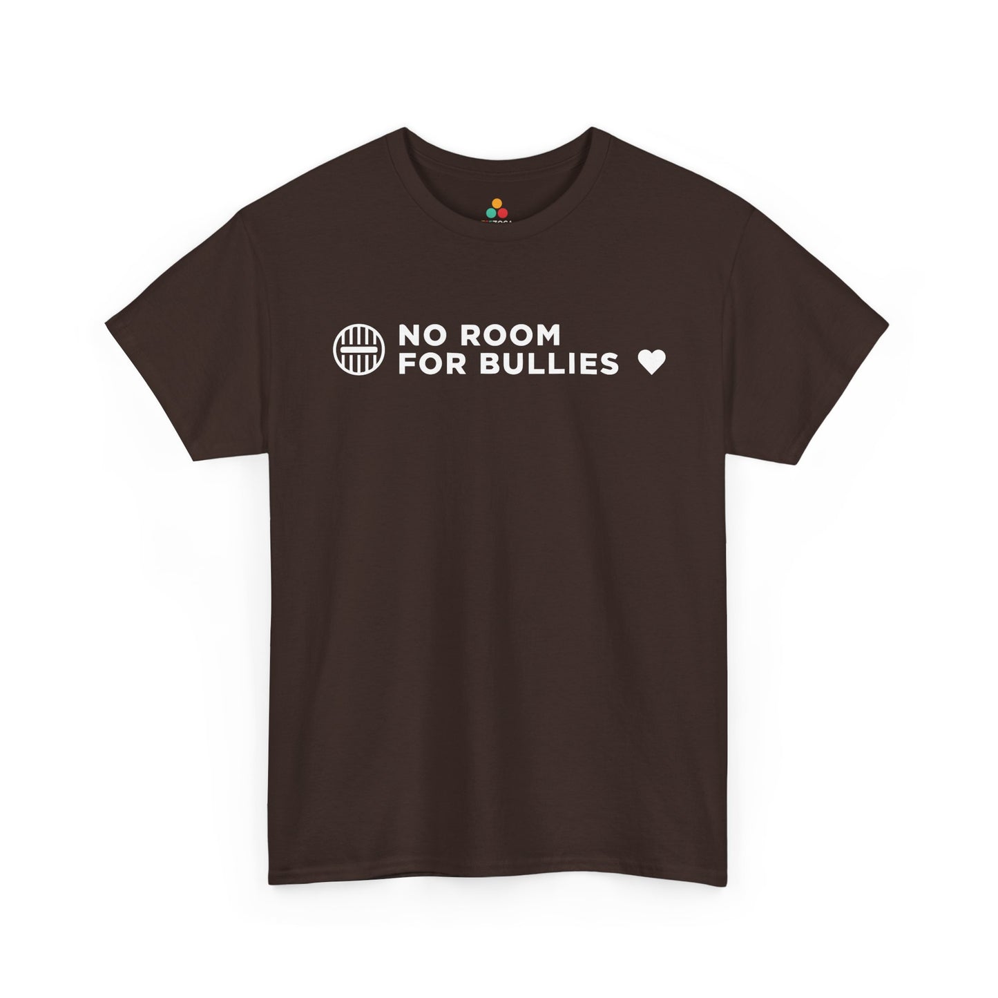 No Room for Bullies Unisex T-Shirt | Unity Day Kindness Message Tee | TEEZOCA inclusive values Unisex T-shirt no room for bullies design 