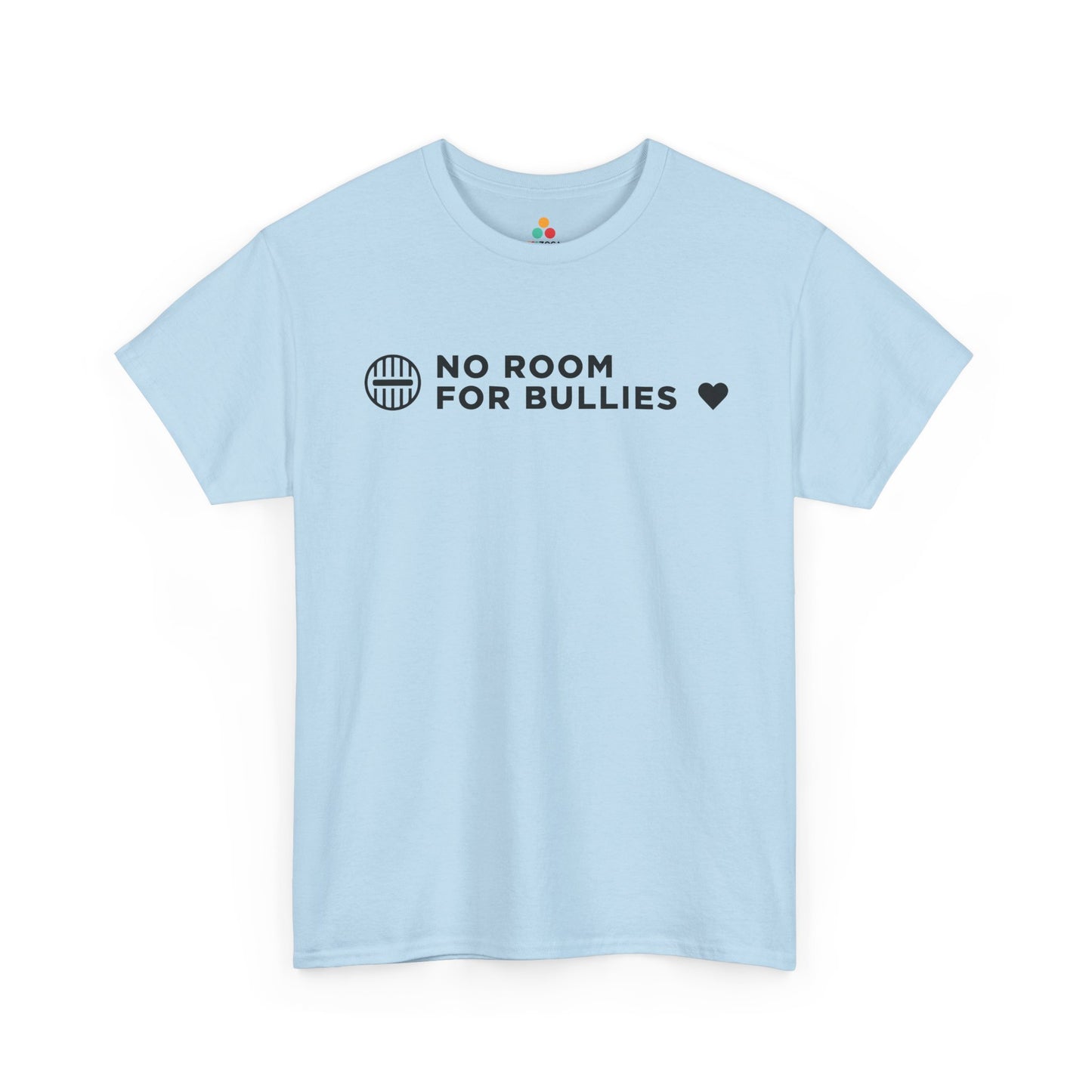 No Room for Bullies Unisex T-Shirt | Unity Day Kindness Message Tee | TEEZOCA minimal anti-bullying Unisex T-shirt bold text design