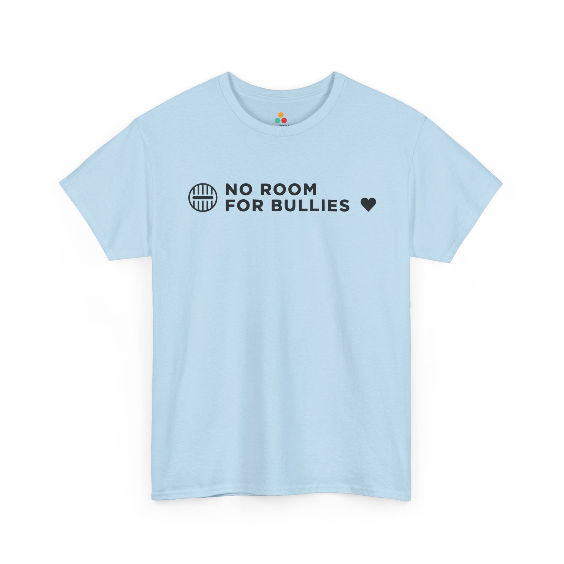 No Room for Bullies Unisex T-Shirt | Unity Day Kindness Message Tee | TEEZOCA minimal anti-bullying Unisex T-shirt bold text design