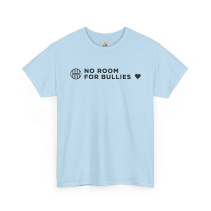 No Room for Bullies Unisex T-Shirt | Unity Day Kindness Message Tee | TEEZOCA minimal anti-bullying Unisex T-shirt bold text design