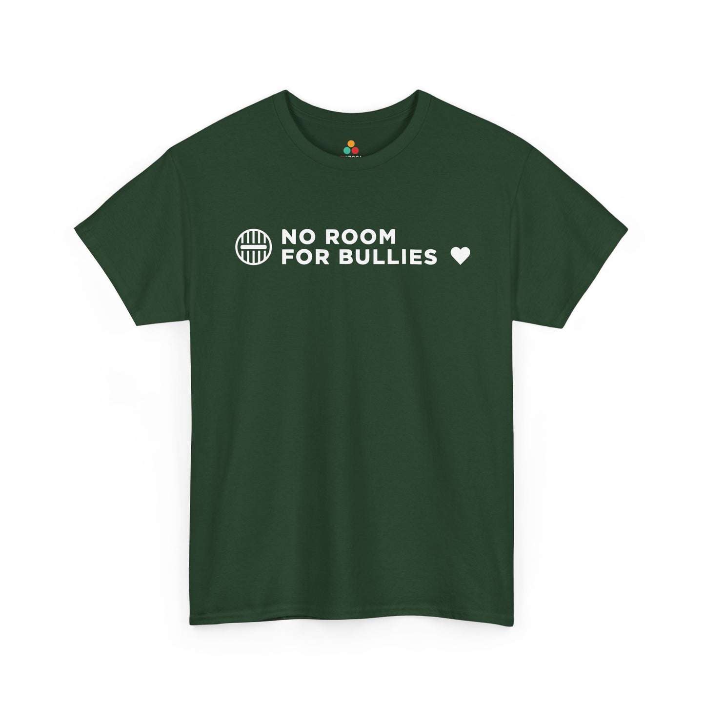 No Room for Bullies Unisex T-Shirt | Unity Day Kindness Message Tee | TEEZOCA school unity day Unisex T-shirt kindness statement