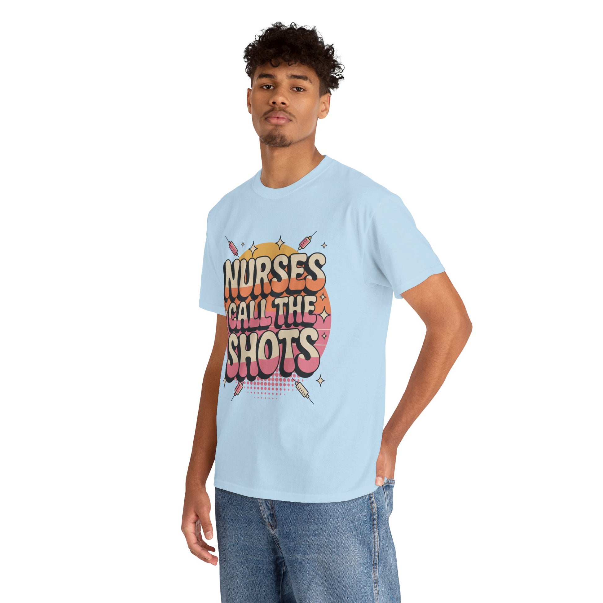 Nurses Call The Shots Unisex T-shirt Retro Medical Humor | TEEZOCA 