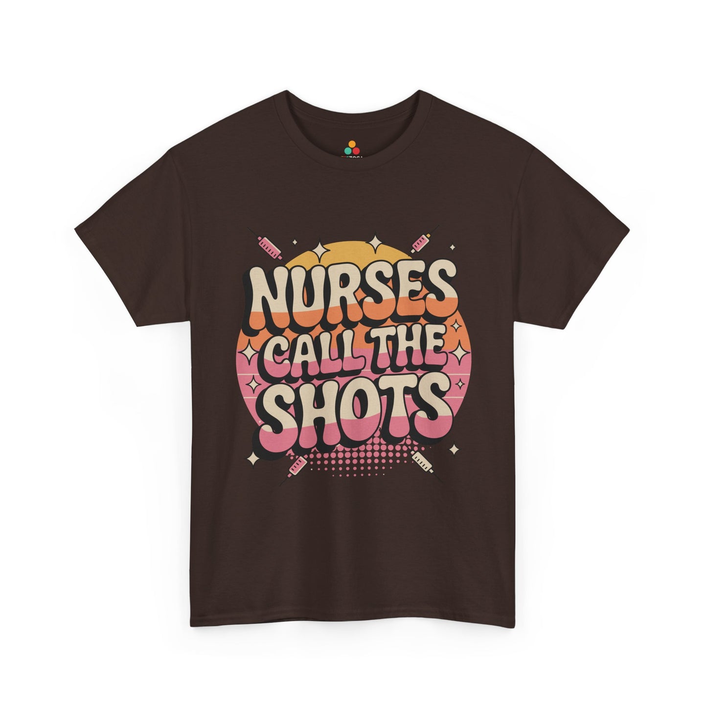 Nurses Call The Shots Unisex T-shirt Retro Medical Humor | TEEZOCA 