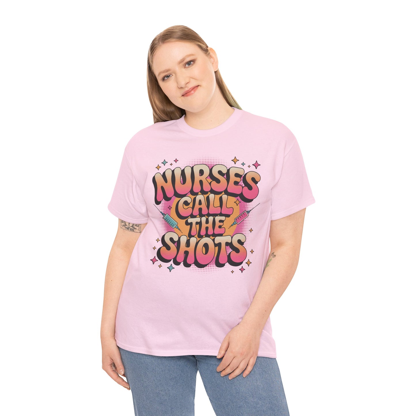 Nurses Call the Shots Unisex T-shirt Funny Nurse Quote | TEEZOCA 