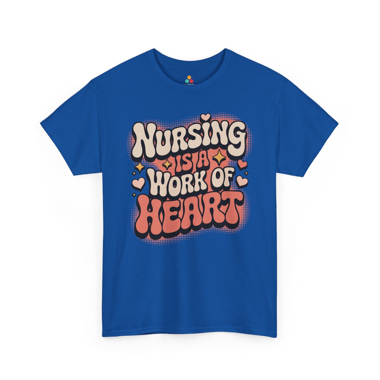 Nursing Is A Work Of Heart Unisex T-shirt Retro Design | TEEZOCA 