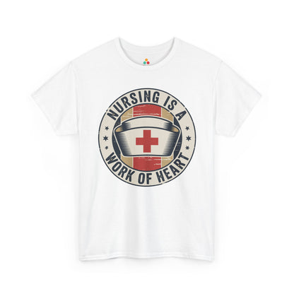 Nursing Is a Work of Heart Unisex T-shirt Nurse Gift | TEEZOCA 