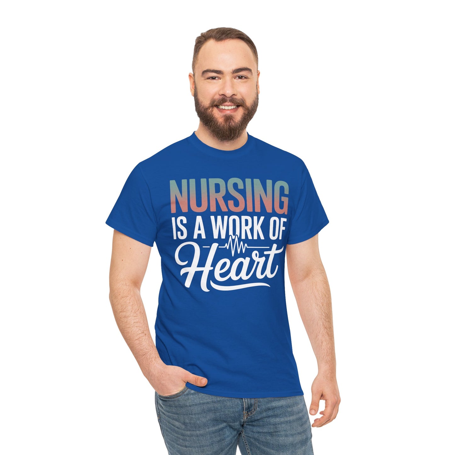 Nursing Is a Work of Heart Unisex T-shirt | TEEZOCA 