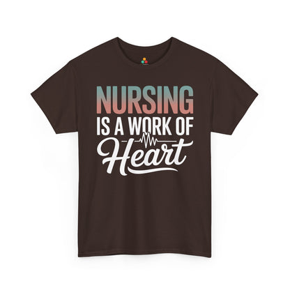 Nursing Is a Work of Heart Unisex T-shirt | TEEZOCA 