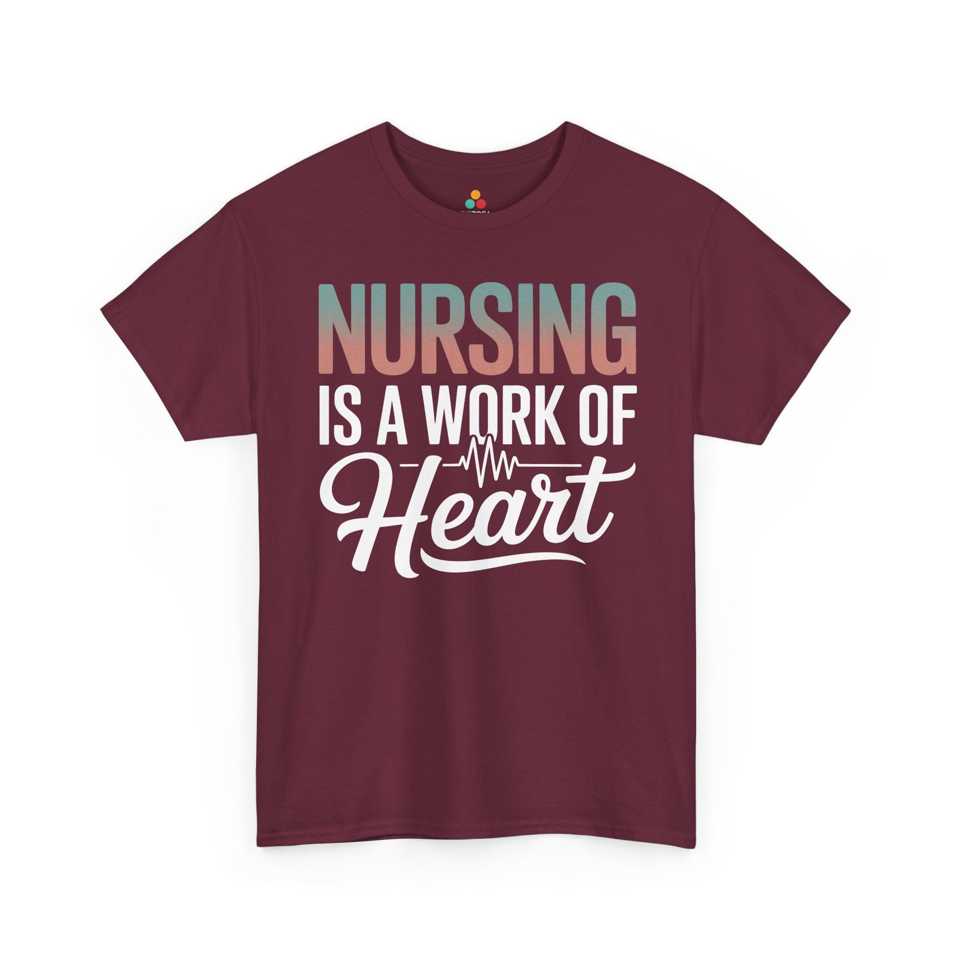 Nursing Is a Work of Heart Unisex T-shirt | TEEZOCA 