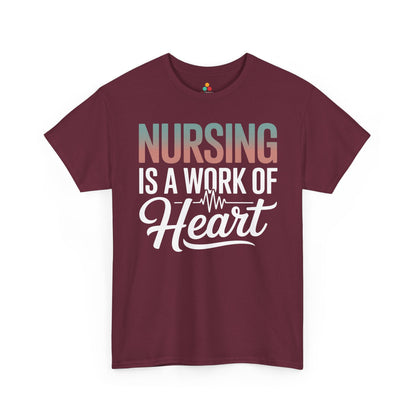 Nursing Is a Work of Heart Unisex T-shirt | TEEZOCA 