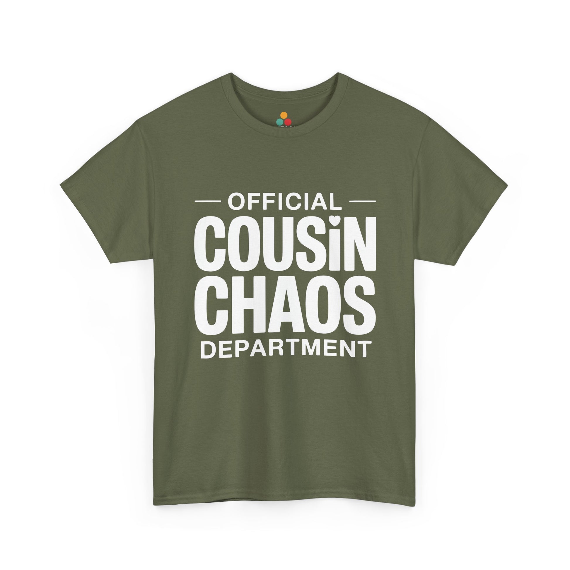 Official Cousin Chaos Department Graphic T-Shirt – Funny Sarcastic Family Tee for Cousin Crew | TEEZOCA 