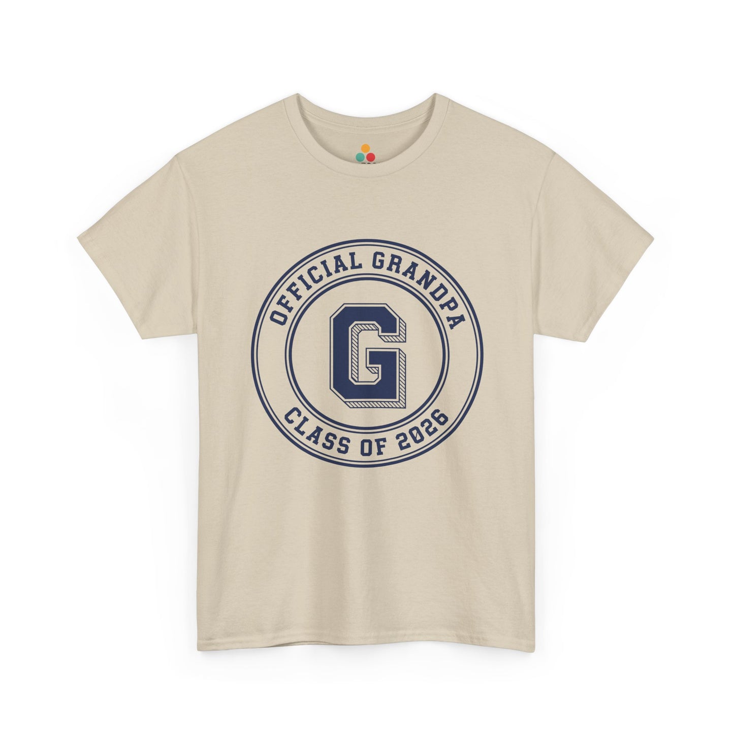 Official Grandpa Class of 2026 Beige T-Shirt – New Grandpa Gift | TEEZOCA 