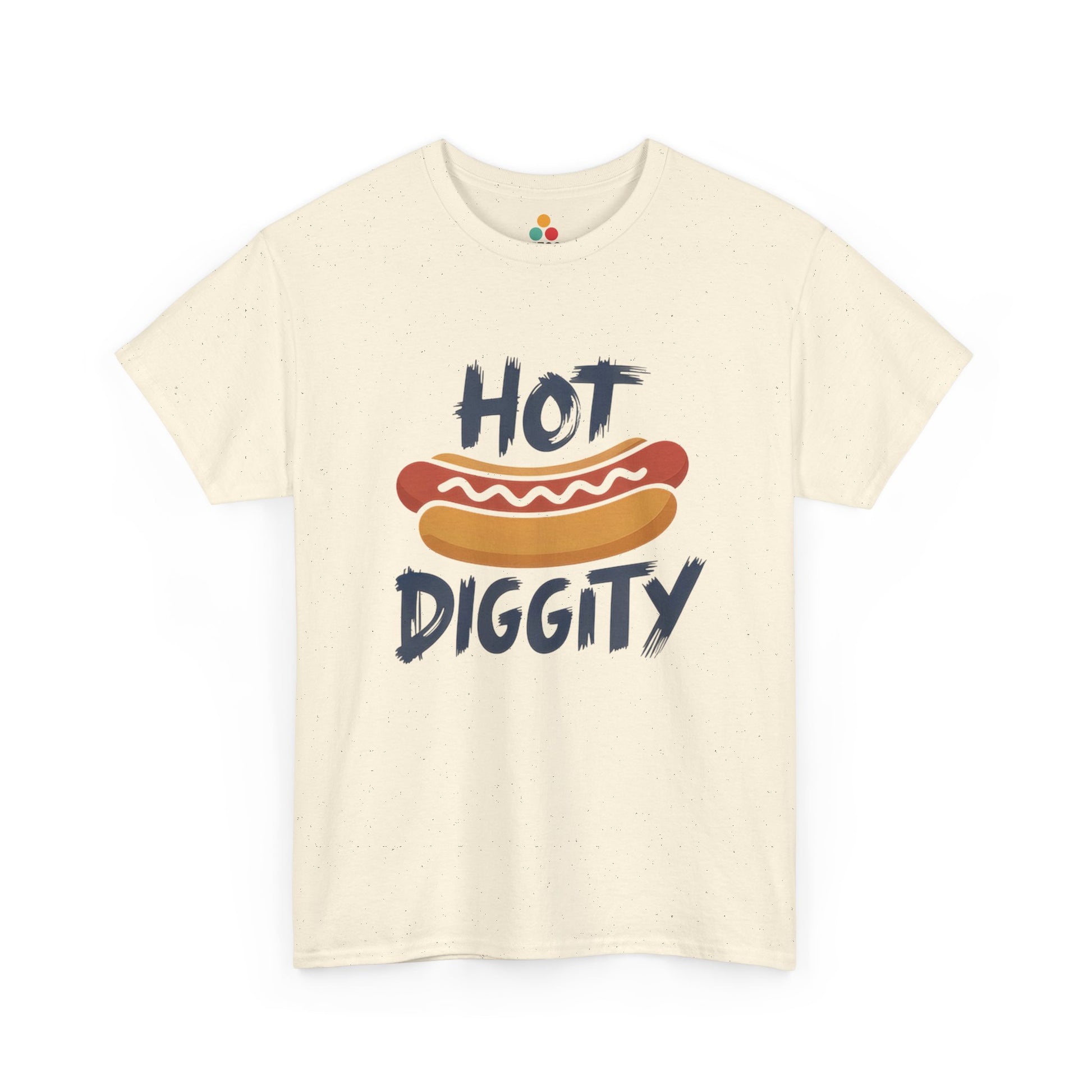 On this TEEZOCA T-shirt, a Patriotic Hot Dog Shirt look meets Hot Dog Doodle Shirt charm and bold Hot Diggity text.
